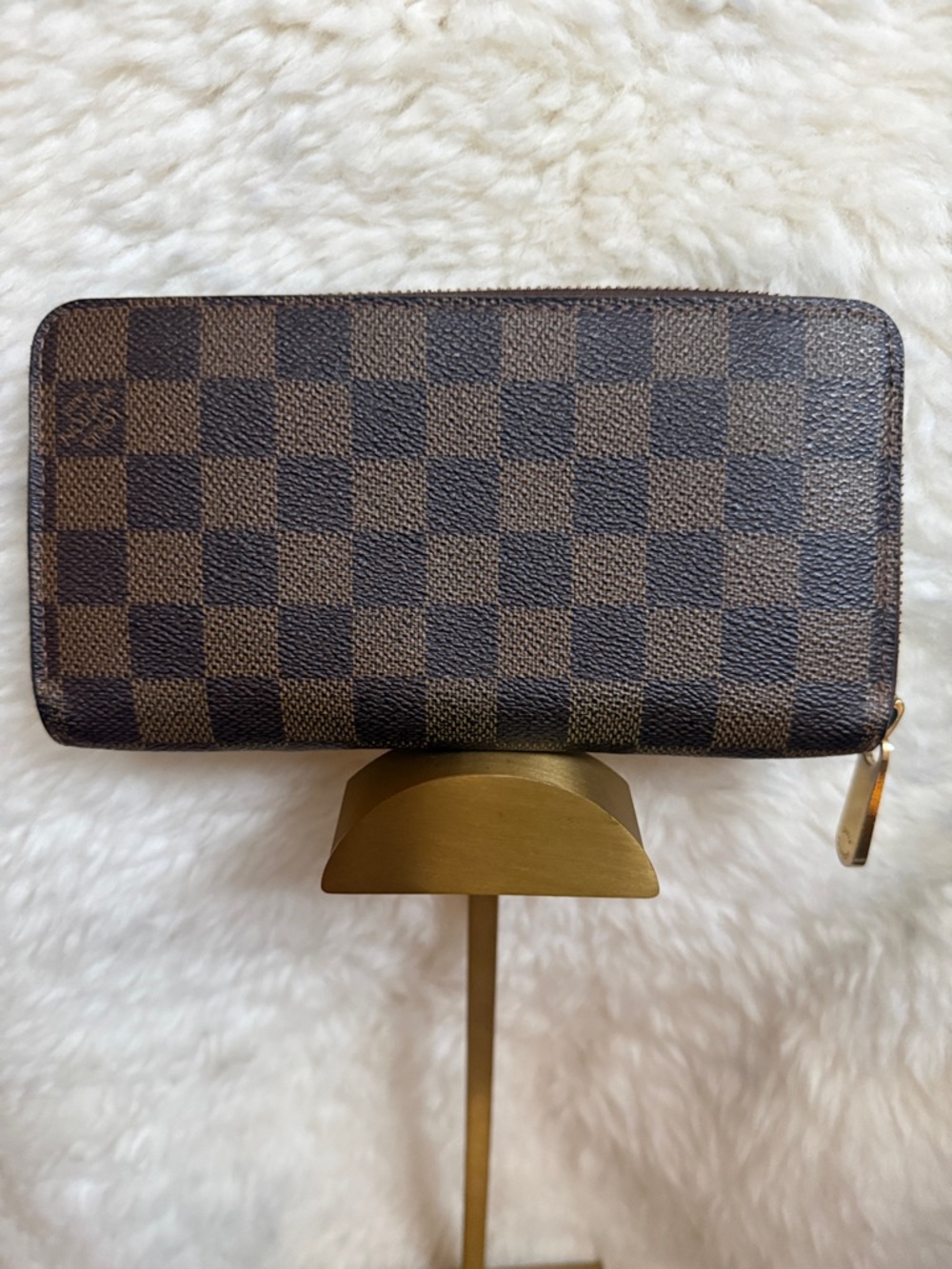 Louis Vuitton Brown Damier Ebene Zip Wallet